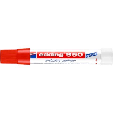 Marcatore a cera edding 950 punta conica 10 mm rosso E-950 002